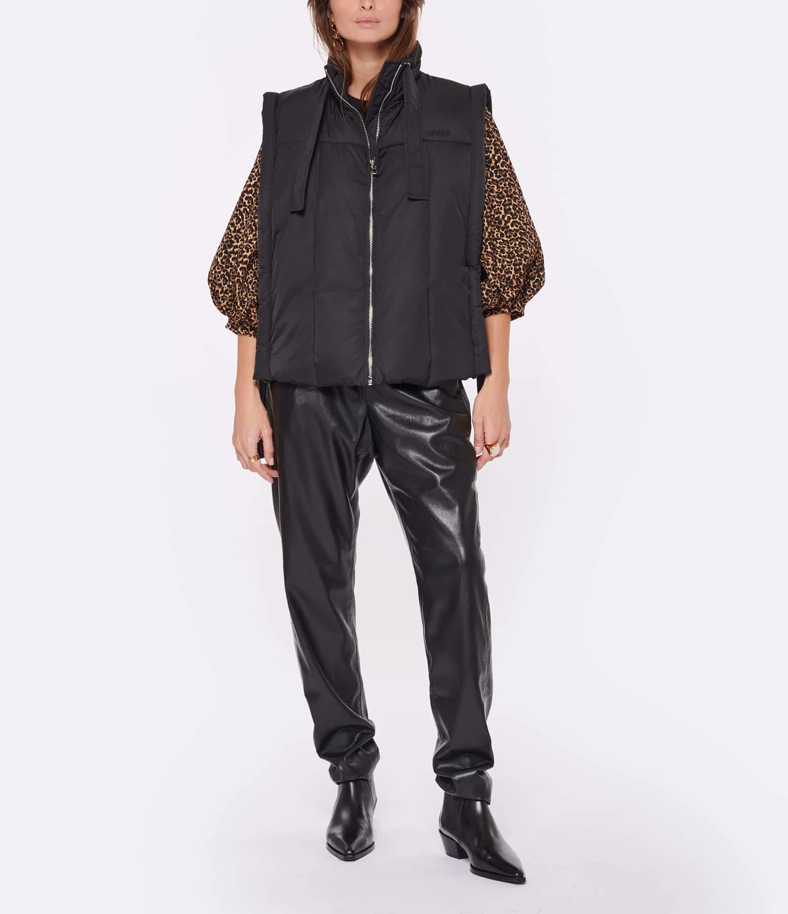 ANINE BING Pantalon Simili Cuir Noir 6 ANINE BING Pantalon Simili Cuir Noir - Image 6