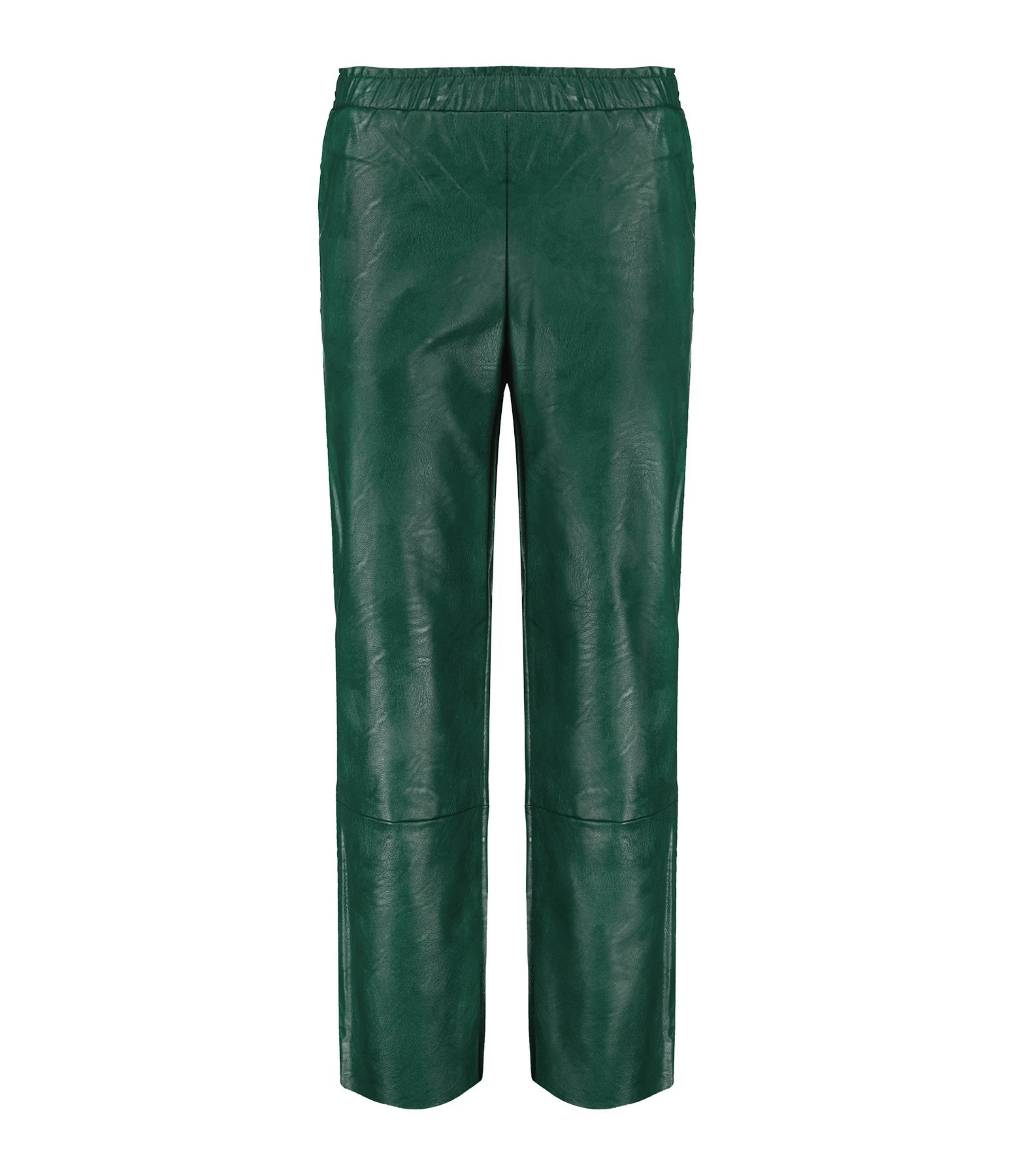 MAEVY MOUVEMENT LIBRE Pantalon Cuir Vegan Vert Bouteille 1 MAEVY MOUVEMENT LIBRE Pantalon Cuir Vegan Vert Bouteille