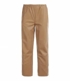 MAEVY MOUVEMENT LIBRE Pantalon Cuir Vegan Caramel