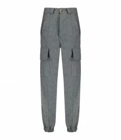 VANESSA BRUNO Pantalon Victor Laine Vierge Gris