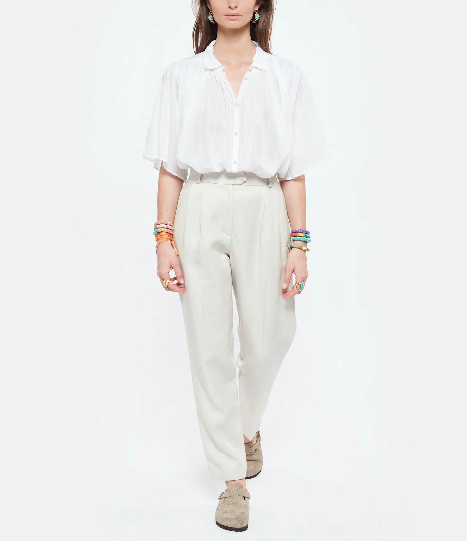 MAISON STANDARDS Pantalon Carotte Albin Lin Écru 3 MAISON STANDARDS Pantalon Carotte Albin Lin Écru - Image 3