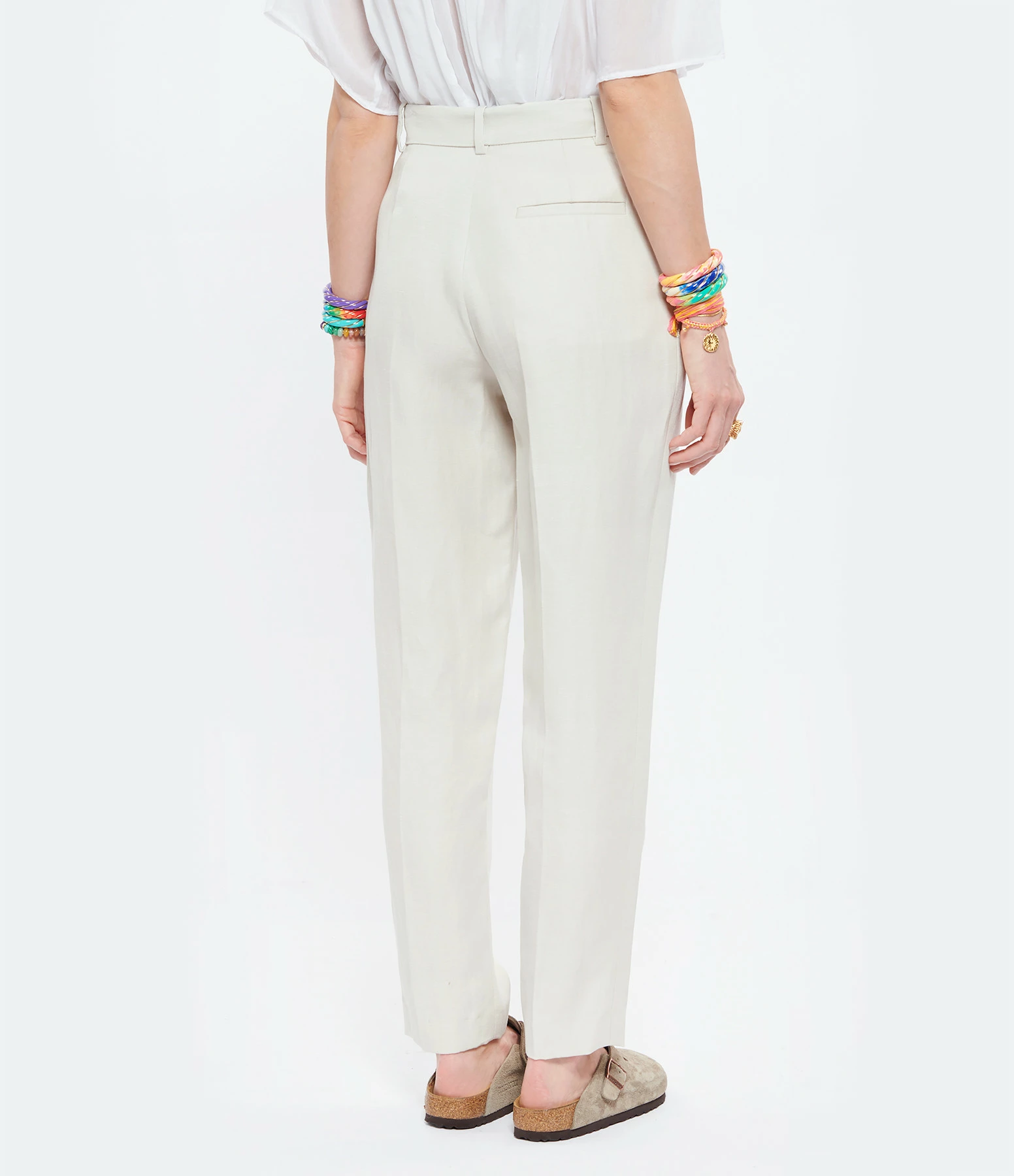 MAISON STANDARDS Pantalon Carotte Albin Lin Écru 5 MAISON STANDARDS Pantalon Carotte Albin Lin Écru - Image 5