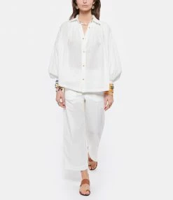 VANESSA BRUNO Pantalon Helias Coton Blanc -Boutique UGG unnamed file 2069