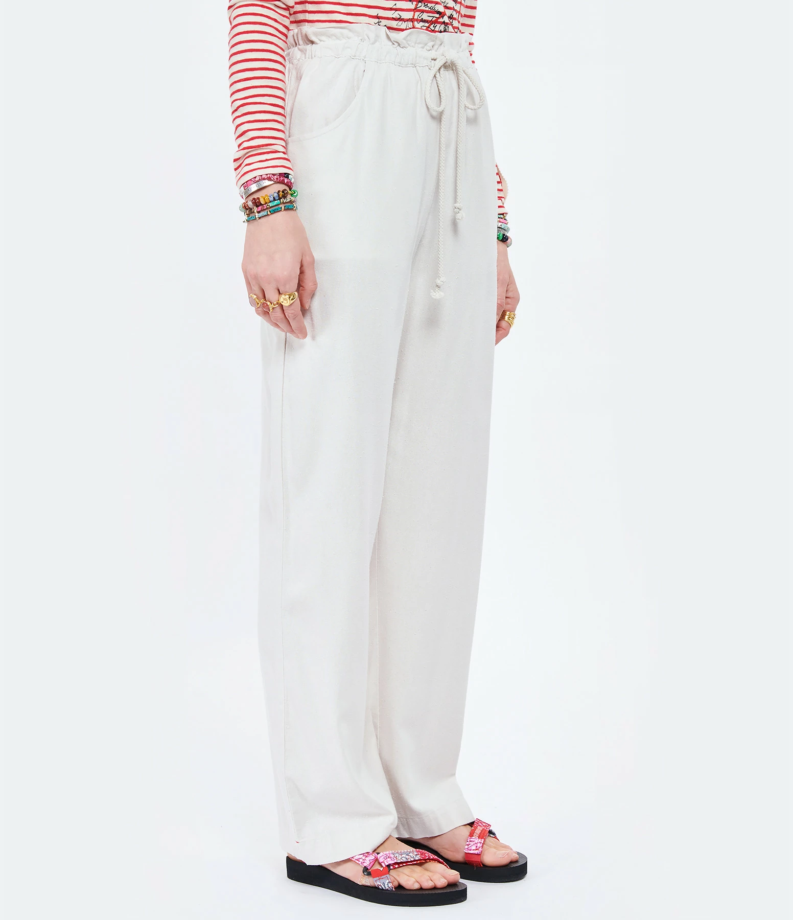 XIRENA Pantalon Talin Soie Ivoire 4 XIRENA Pantalon Talin Soie Ivoire - Image 4