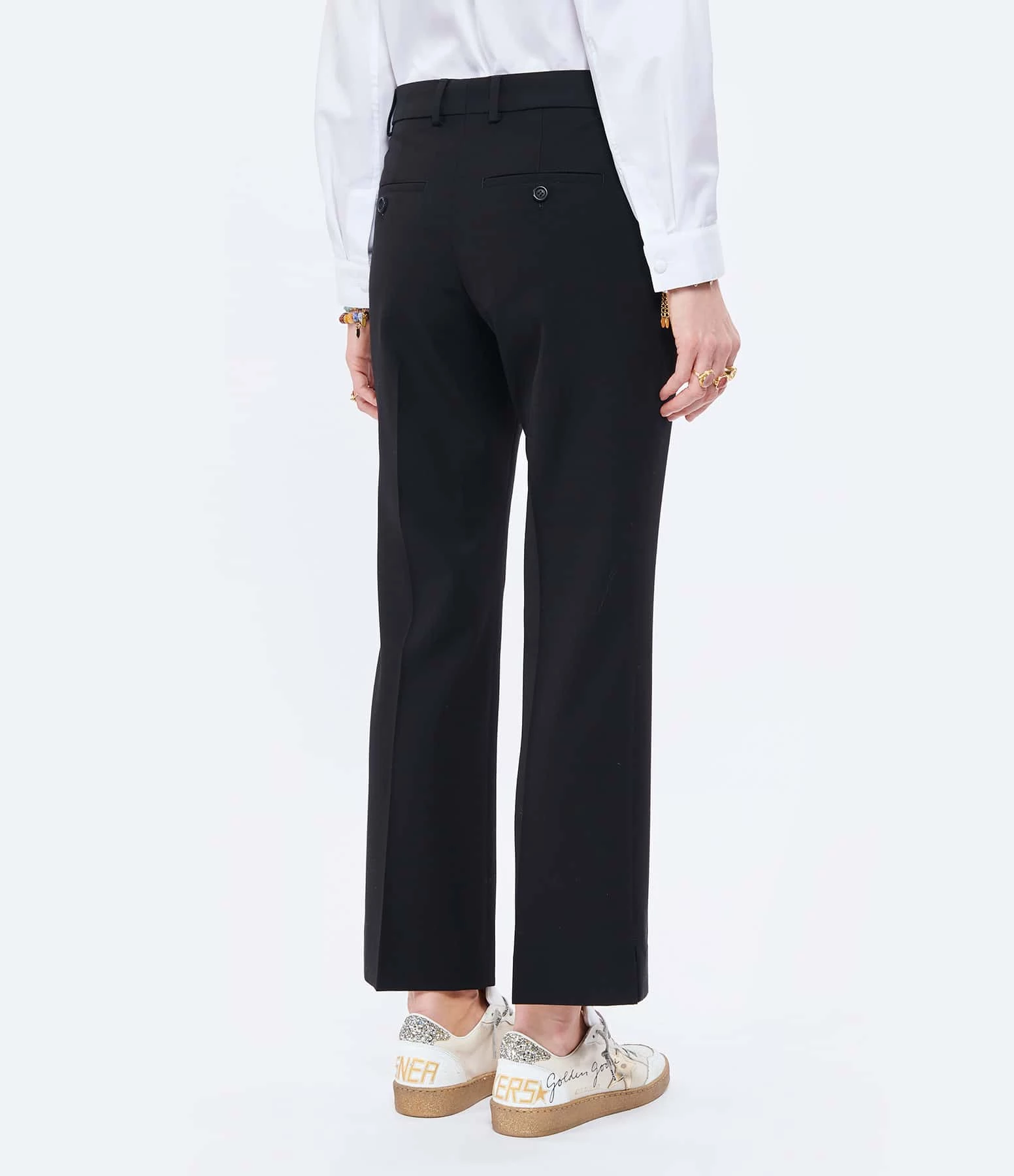 AMI PARIS Pantalon Flare Laine Noir 5 AMI PARIS Pantalon Flare Laine Noir - Image 5