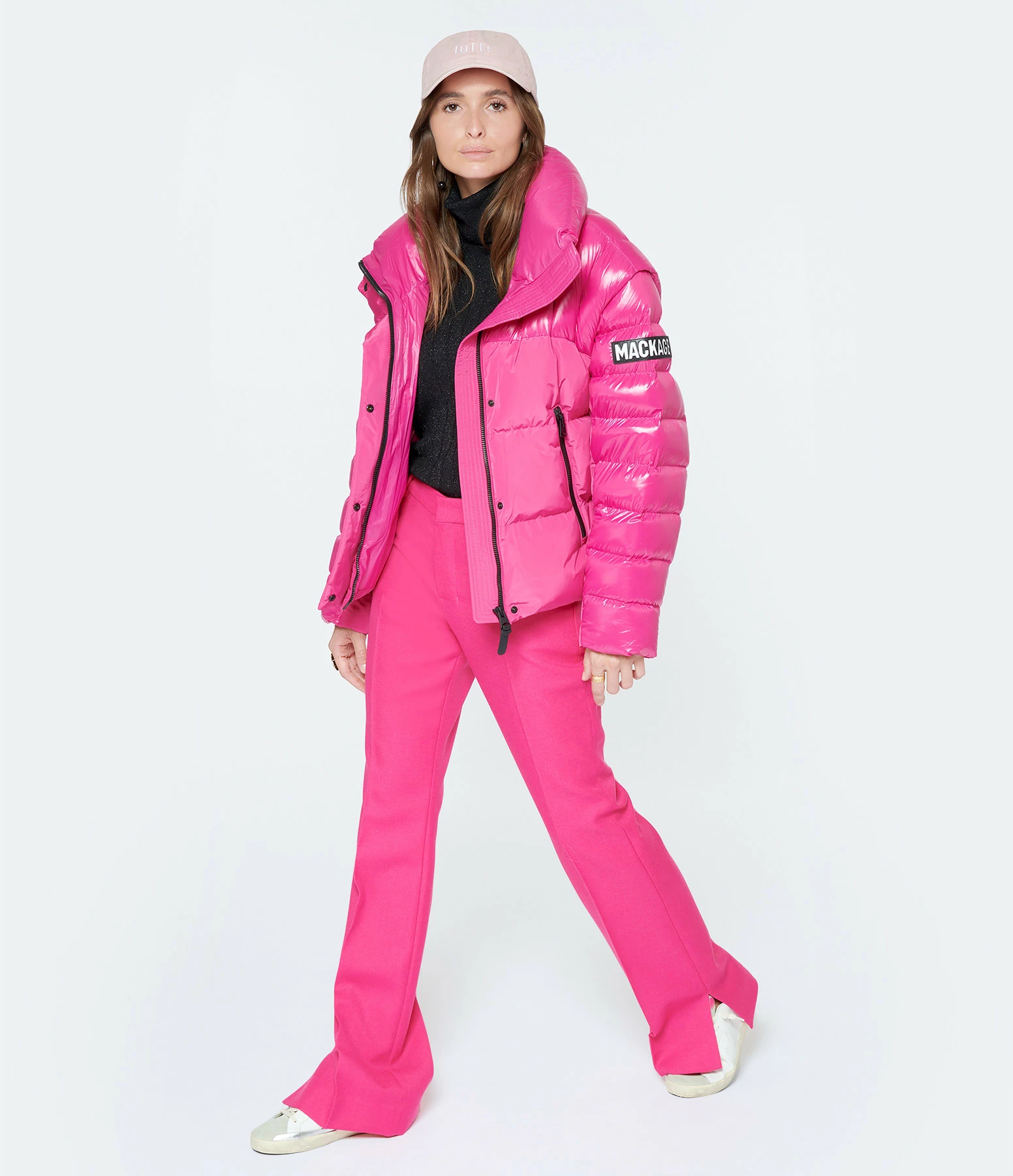AMI PARIS Pantalon Flare Laine Vierge Fuchsia 6 AMI PARIS Pantalon Flare Laine Vierge Fuchsia - Image 6