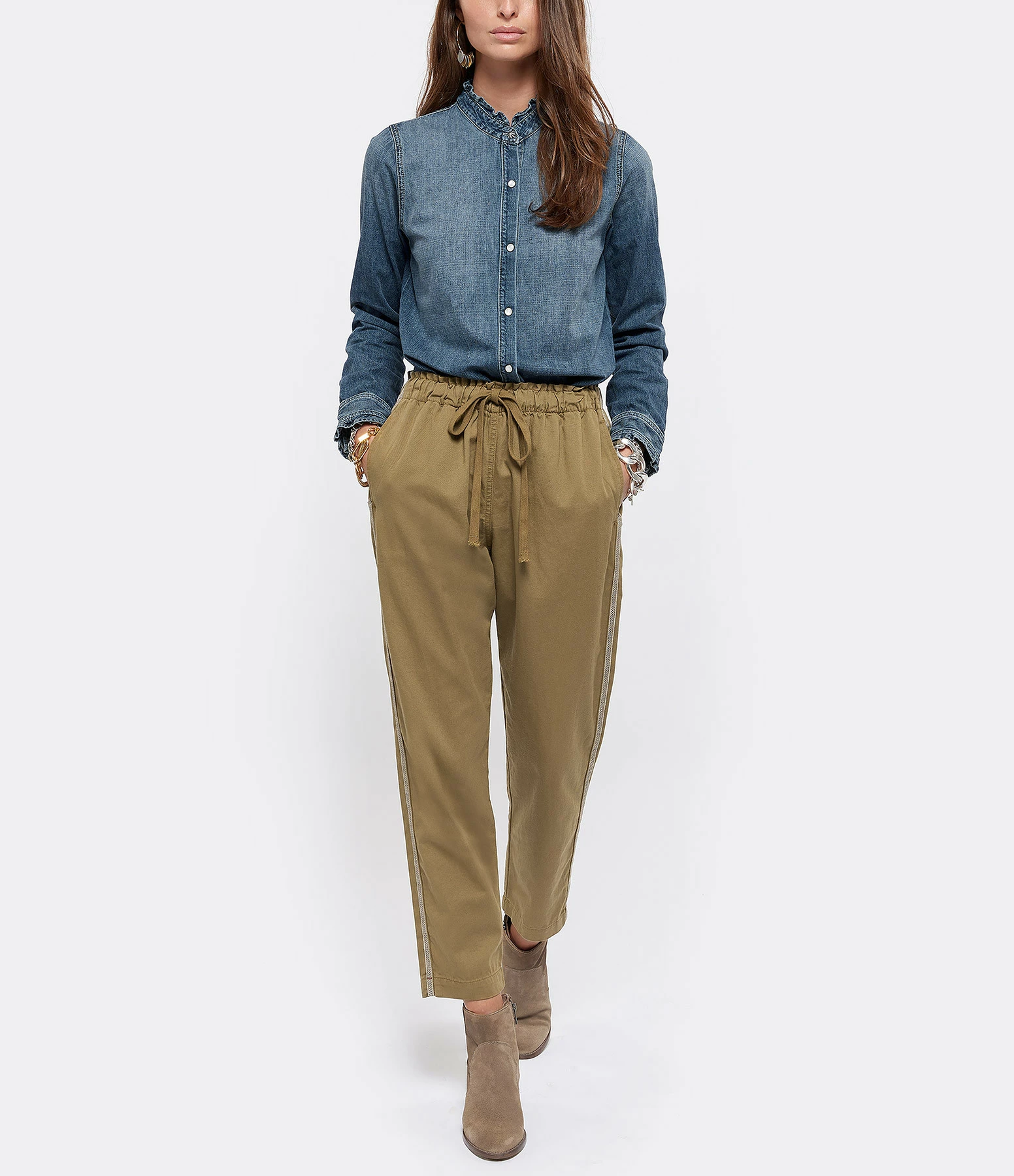 XIRENA Pantalon Rex Coton Kaki 3 XIRENA Pantalon Rex Coton Kaki - Image 3