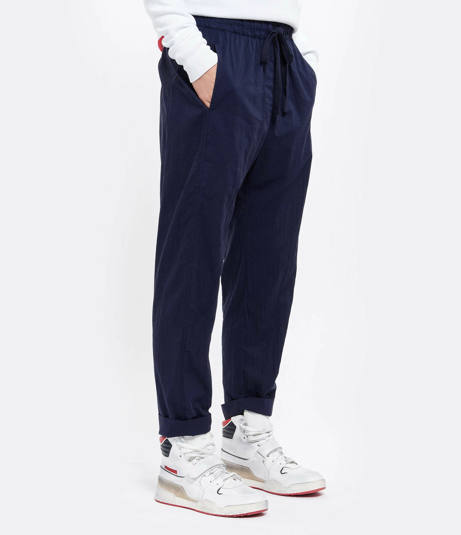 XIRENA Pantalon Fin Draper Coton Navy 4 XIRENA Pantalon Fin Draper Coton Navy - Image 4