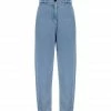 FORTE_FORTE Jean Moon Coton Denim Velours Bleu Délavé