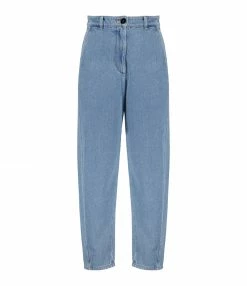 FORTE_FORTE Jean Moon Coton Denim Velours Bleu Délavé