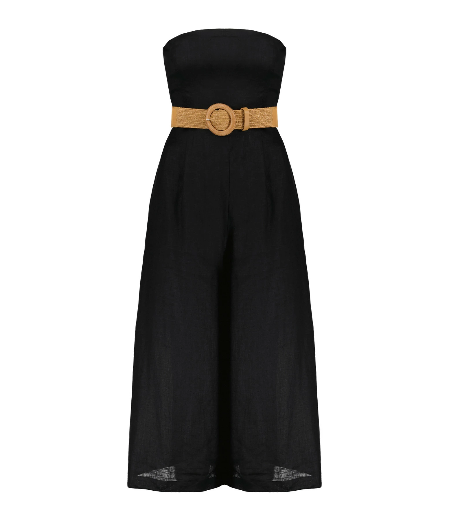 ZIMMERMANN Combinaison Pattie Lin Noir 1 ZIMMERMANN Combinaison Pattie Lin Noir