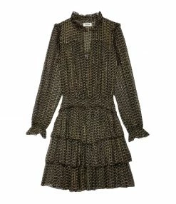 ZADIG & VOLTAIRE Robe Rulie Mousseline Cognac