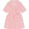 GANNI Robe Coton Organique Paisley Shrinking Rose