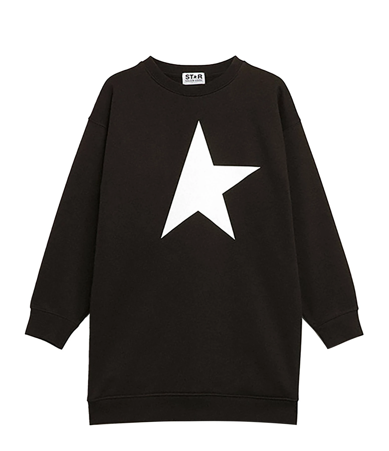 GOLDEN GOOSE Robe Sweatshirt Enfant Star Coton Noir Blanc 1 GOLDEN GOOSE Robe Sweatshirt Enfant Star Coton Noir Blanc