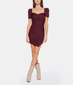 SELF PORTRAIT Robe Mini Stretch Magenta -Boutique UGG unnamed file 2461