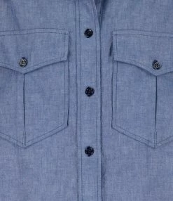 Alternative view of ISABEL MARANT Robe Bridget Coton Greyish Blue
