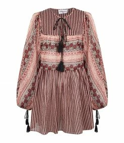 ANTIK BATIK Robe Amelia Coton Bordeaux