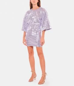 Alternative view of ROTATE Robe Masine Sequins Lavande