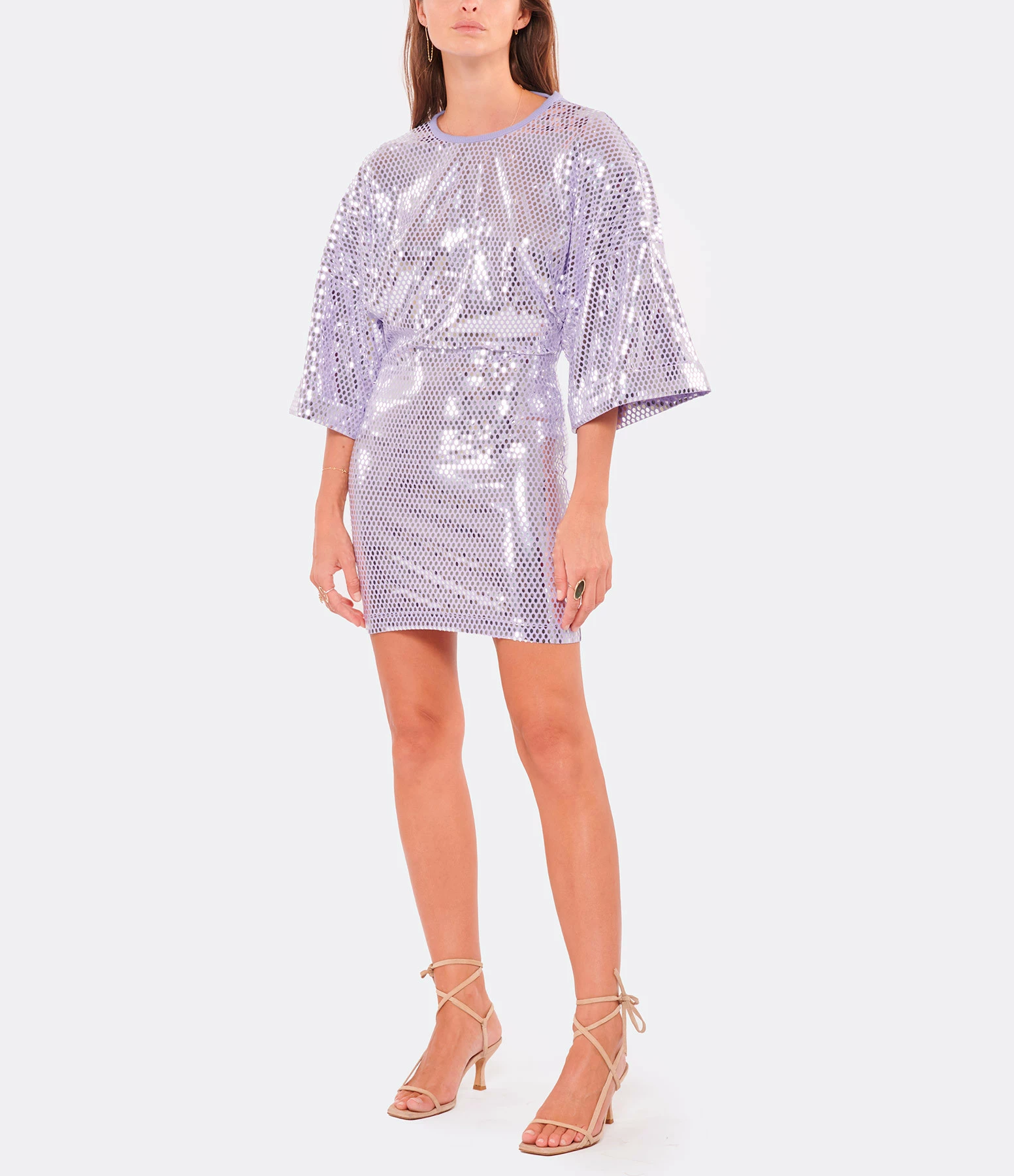ROTATE Robe Masine Sequins Lavande 2 ROTATE Robe Masine Sequins Lavande - Image 2
