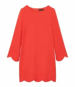 TARA JARMON Robe Ruoda Vermillon