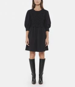 SEE BY CHLOE Robe Coton Noir -Boutique UGG unnamed file 2546
