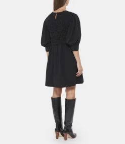 SEE BY CHLOE Robe Coton Noir -Boutique UGG unnamed file 2547
