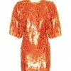 ROTATE Robe Jasy Sequins Mandarine