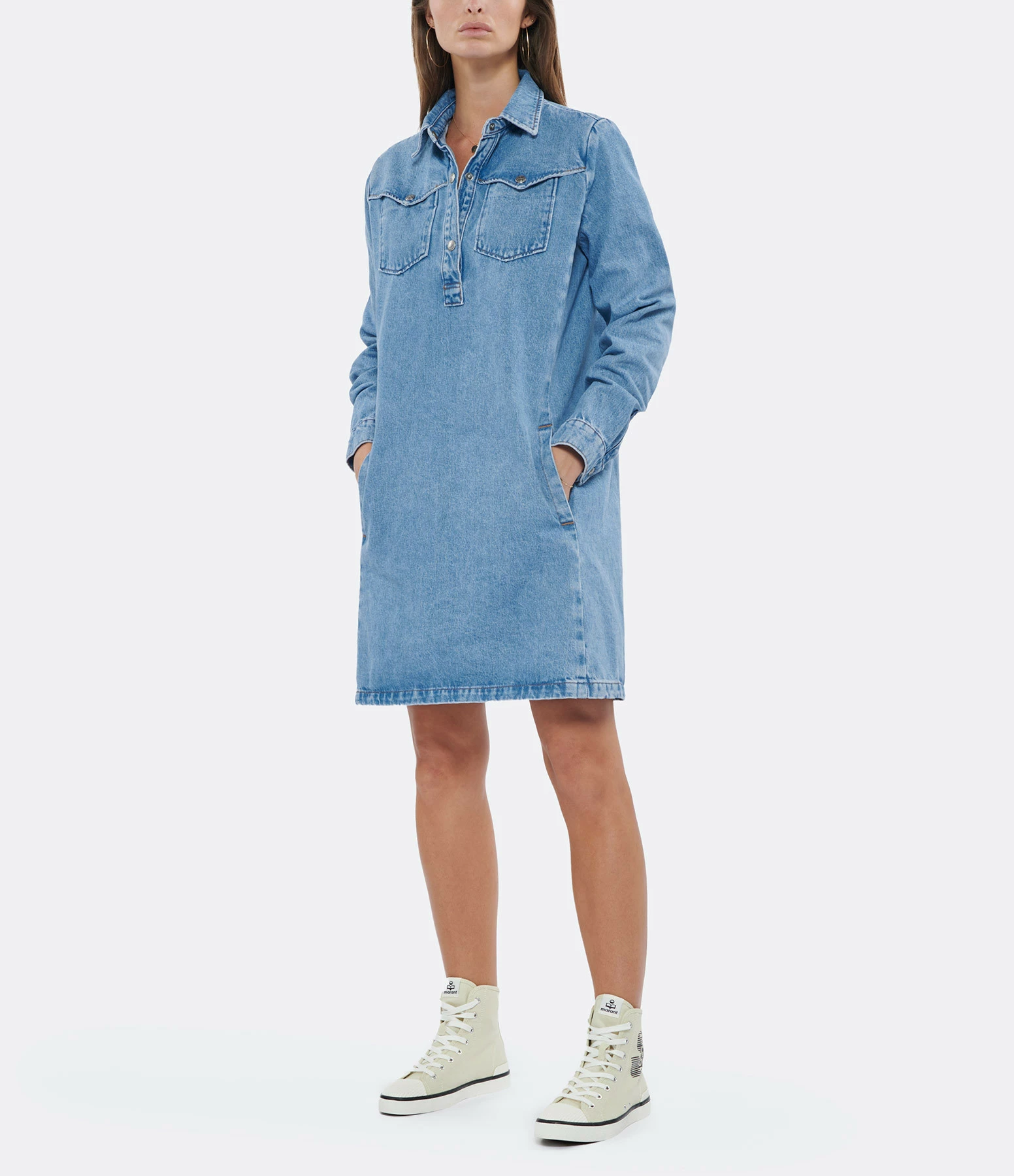 A.P.C. Robe Leana Bleu Clair 3 A.P.C. Robe Leana Bleu Clair - Image 3