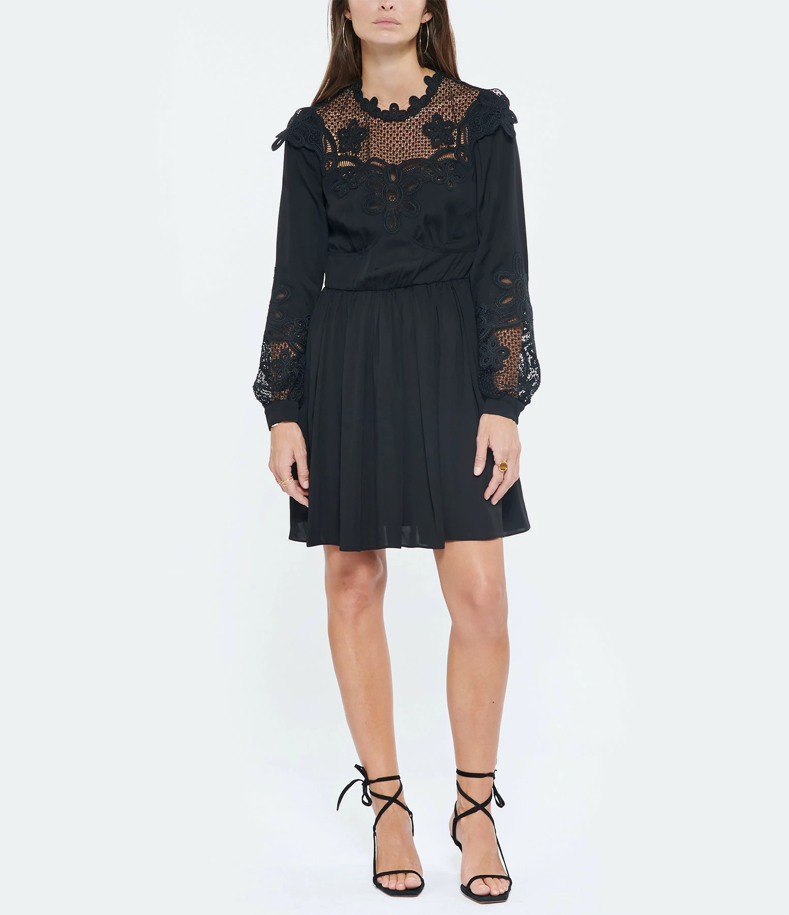 SELF PORTRAIT Robe Dentelle Noir 3 SELF PORTRAIT Robe Dentelle Noir - Image 3