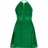 SELF PORTRAIT Robe Broderie Anglaise Coton Vert
