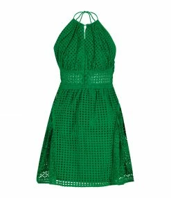 SELF PORTRAIT Robe Broderie Anglaise Coton Vert