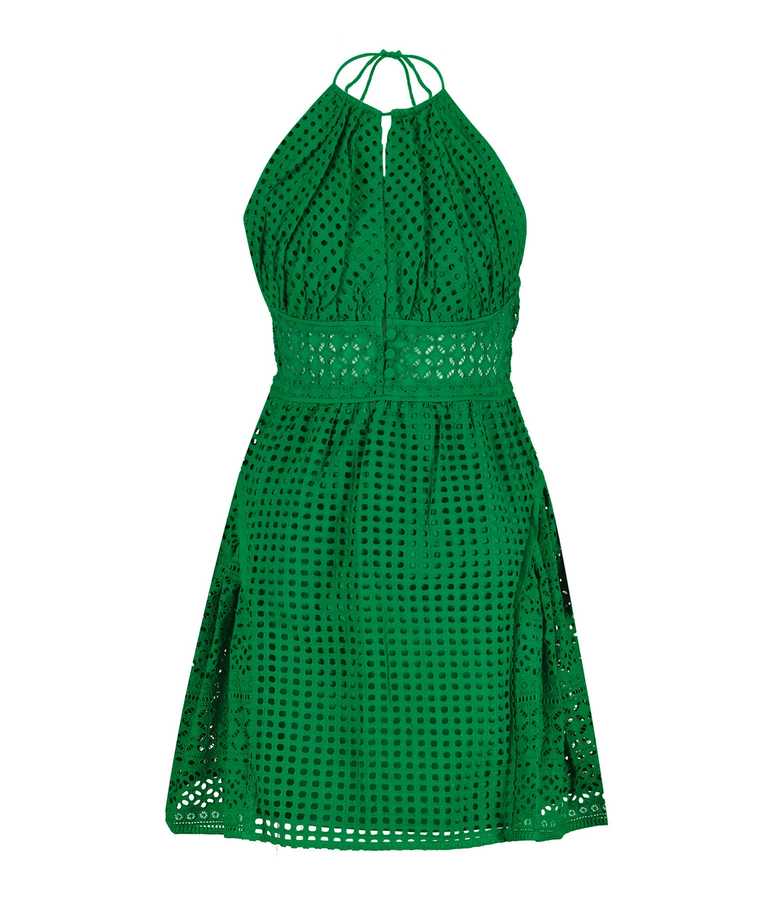 SELF PORTRAIT Robe Broderie Anglaise Coton Vert 1 SELF PORTRAIT Robe Broderie Anglaise Coton Vert