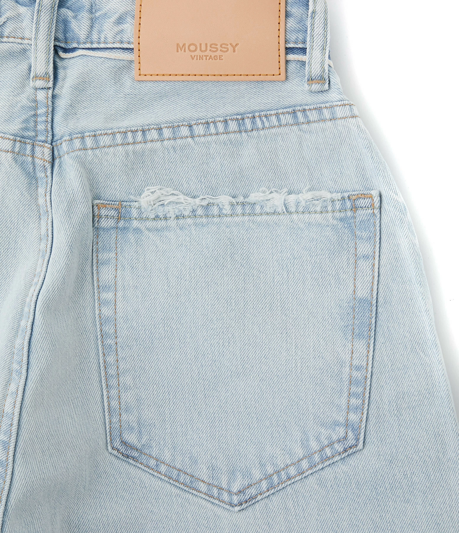 MOUSSY VINTAGE Jean Blue Villas Wide Denim Bleu Clair 3 MOUSSY VINTAGE Jean Blue Villas Wide Denim Bleu Clair - Image 3