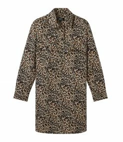 A.P.C. Robe Mia Coton Beige Léopard