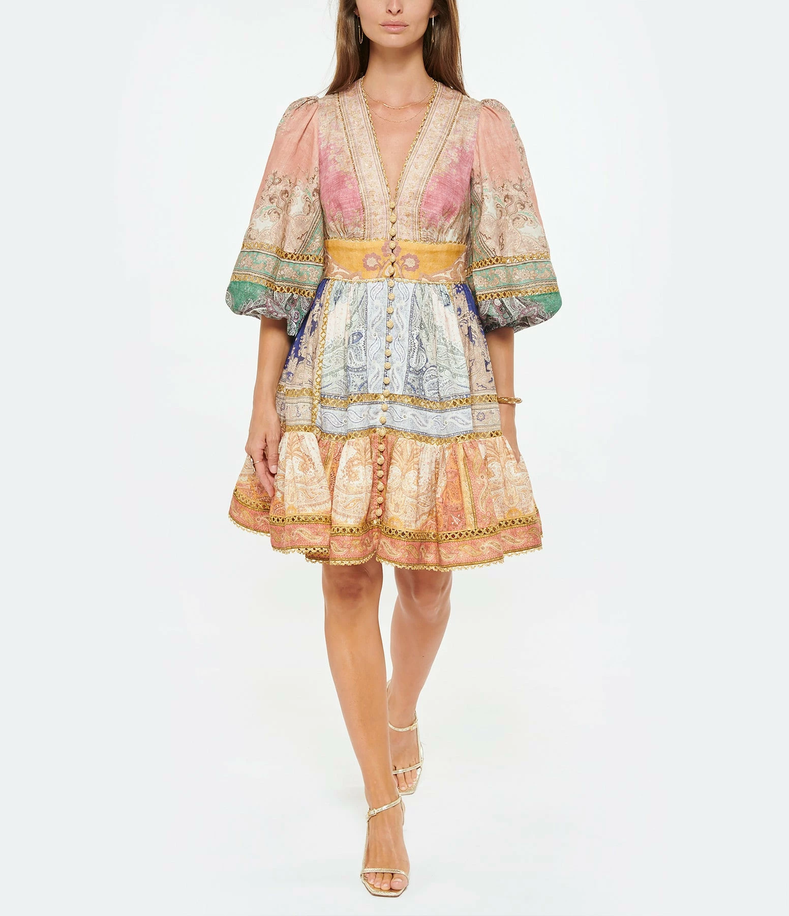 ZIMMERMANN Robe Anneke Fleurie Lin 3 ZIMMERMANN Robe Anneke Fleurie Lin - Image 3