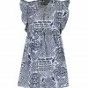 CHUFY Robe Mini Addi Coton Bleu Blanc