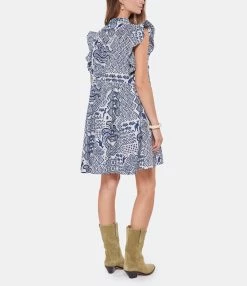 CHUFY Robe Mini Addi Coton Bleu Blanc -Boutique UGG unnamed file 2672