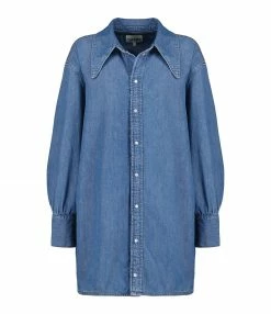 GANNI Chemise Denim Bleu Vintage