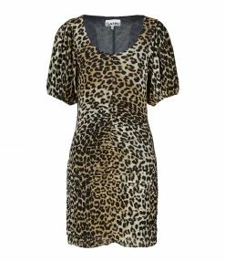GANNI Robe Imprimé Léopard