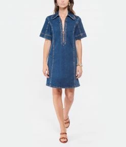 SEE BY CHLOE Robe Denim Coton Bleu 6 SEE BY CHLOE Robe Denim Coton Bleu -Boutique UGG unnamed file 2688