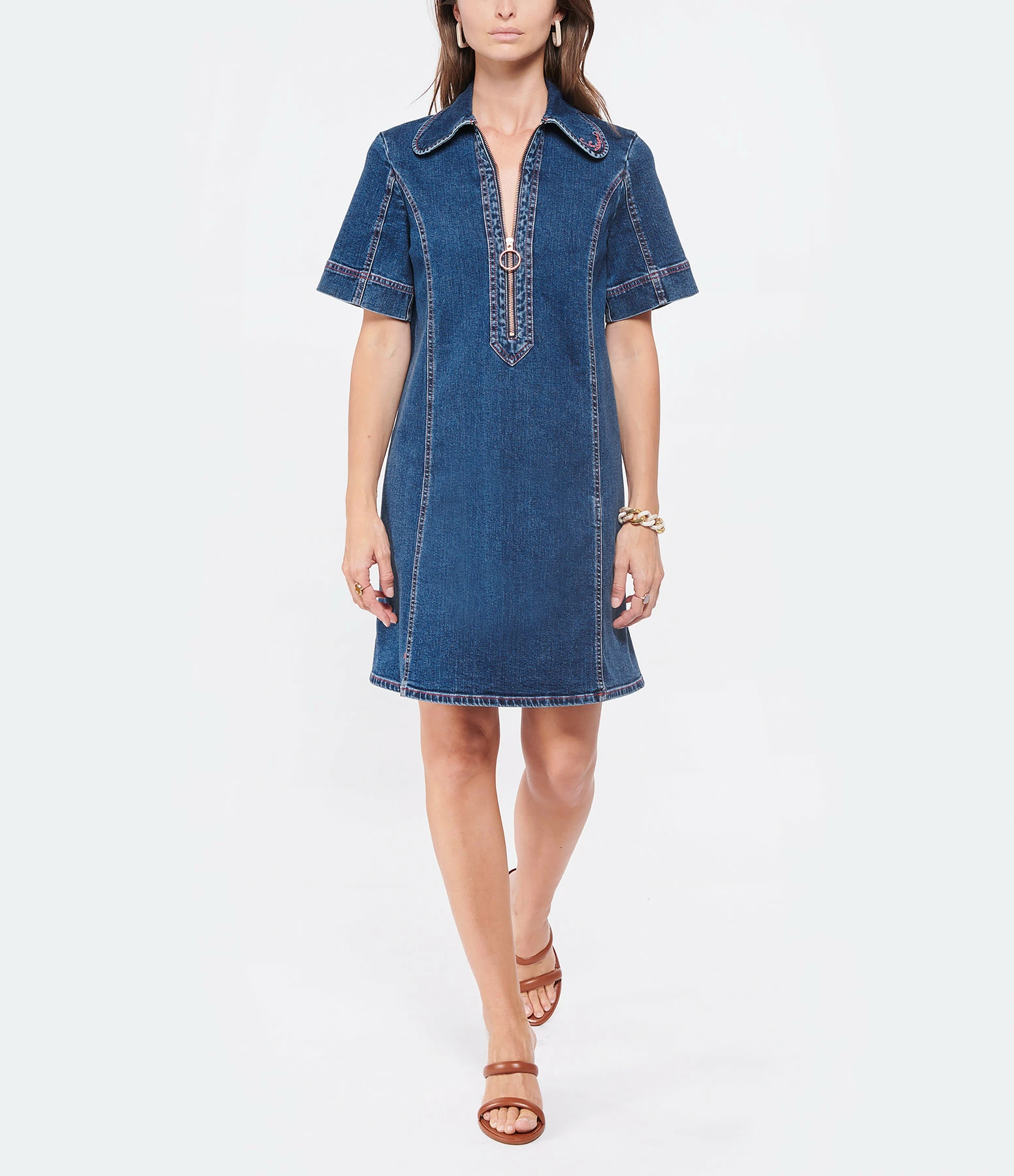 SEE BY CHLOE Robe Denim Coton Bleu 3 SEE BY CHLOE Robe Denim Coton Bleu - Image 3