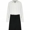 MM6 MAISON MARGIELA Robe Coton Noir Blanc