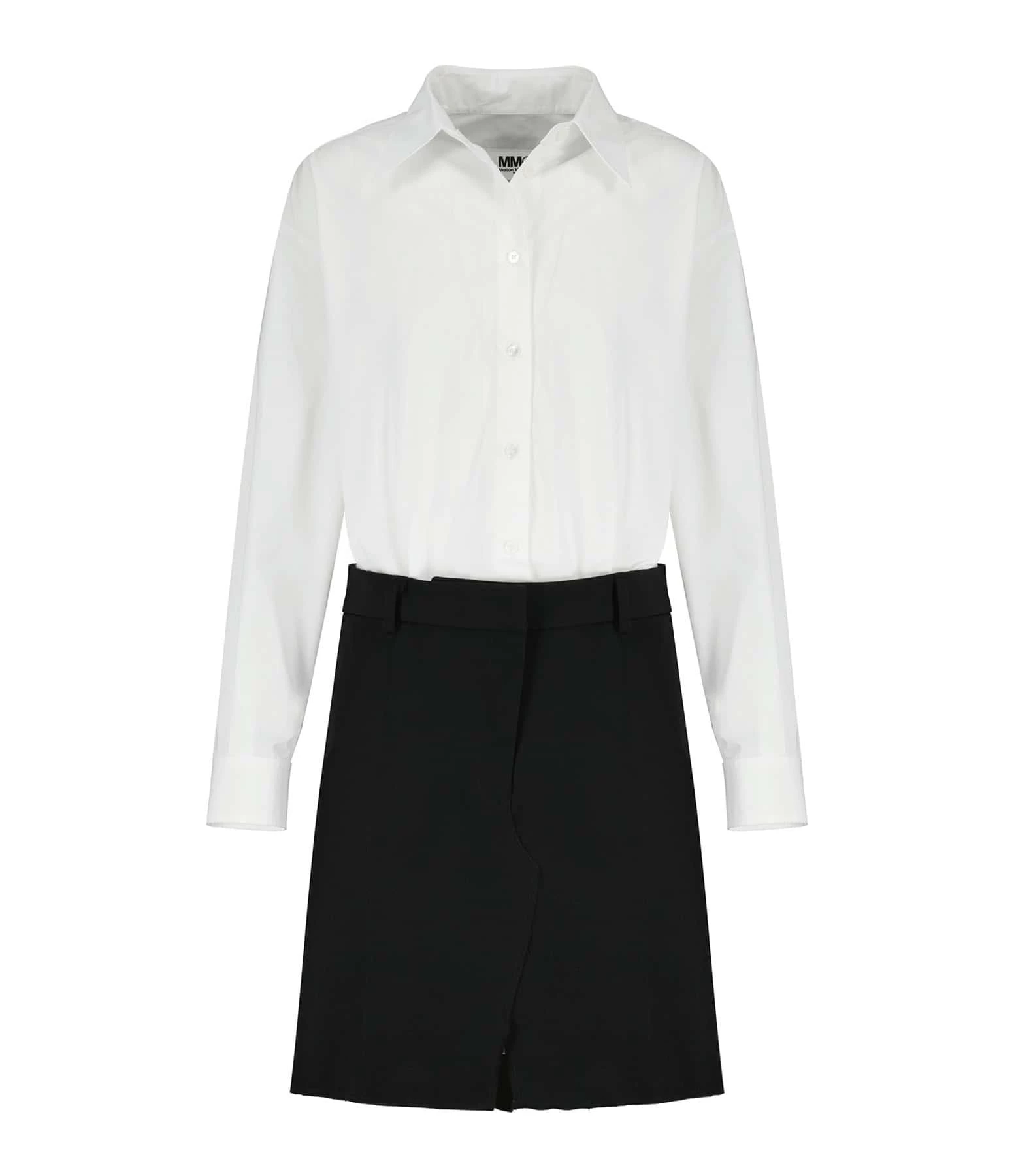 MM6 MAISON MARGIELA Robe Coton Noir Blanc 1 MM6 MAISON MARGIELA Robe Coton Noir Blanc