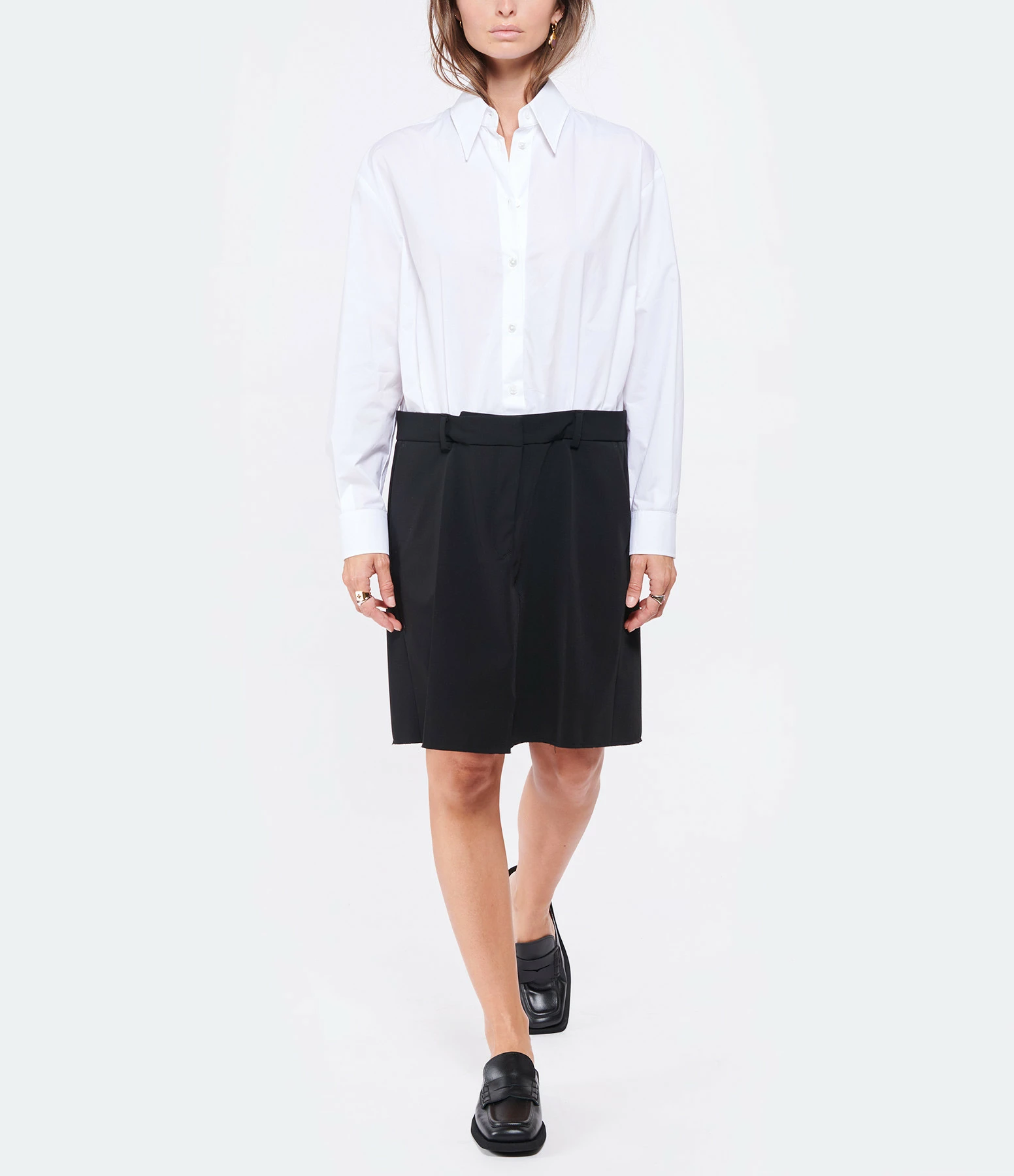 MM6 MAISON MARGIELA Robe Coton Noir Blanc 3 MM6 MAISON MARGIELA Robe Coton Noir Blanc - Image 3