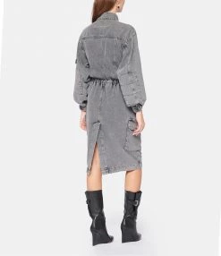 ESSENTIEL ANTWERP Robe Celery Coton Denim Fallen Rock Gris -Boutique UGG unnamed file 2705