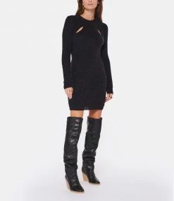 Alternative view of ISABEL MARANT Robe Alfie Mohair Noir