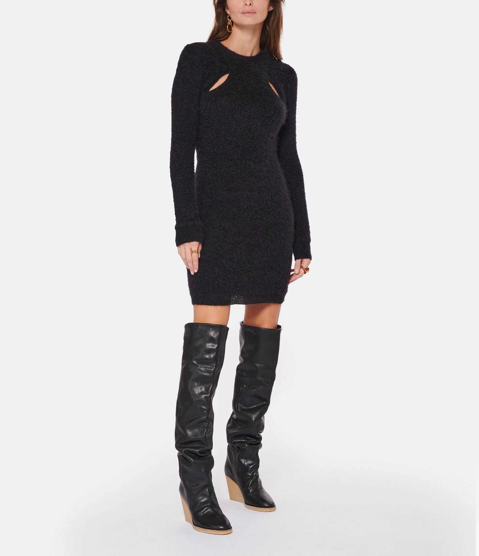 ISABEL MARANT Robe Alfie Mohair Noir 2 ISABEL MARANT Robe Alfie Mohair Noir - Image 2