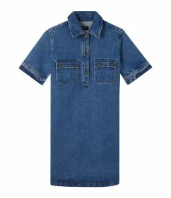 A.P.C. Robe Berangere Denim Bleu Délavé