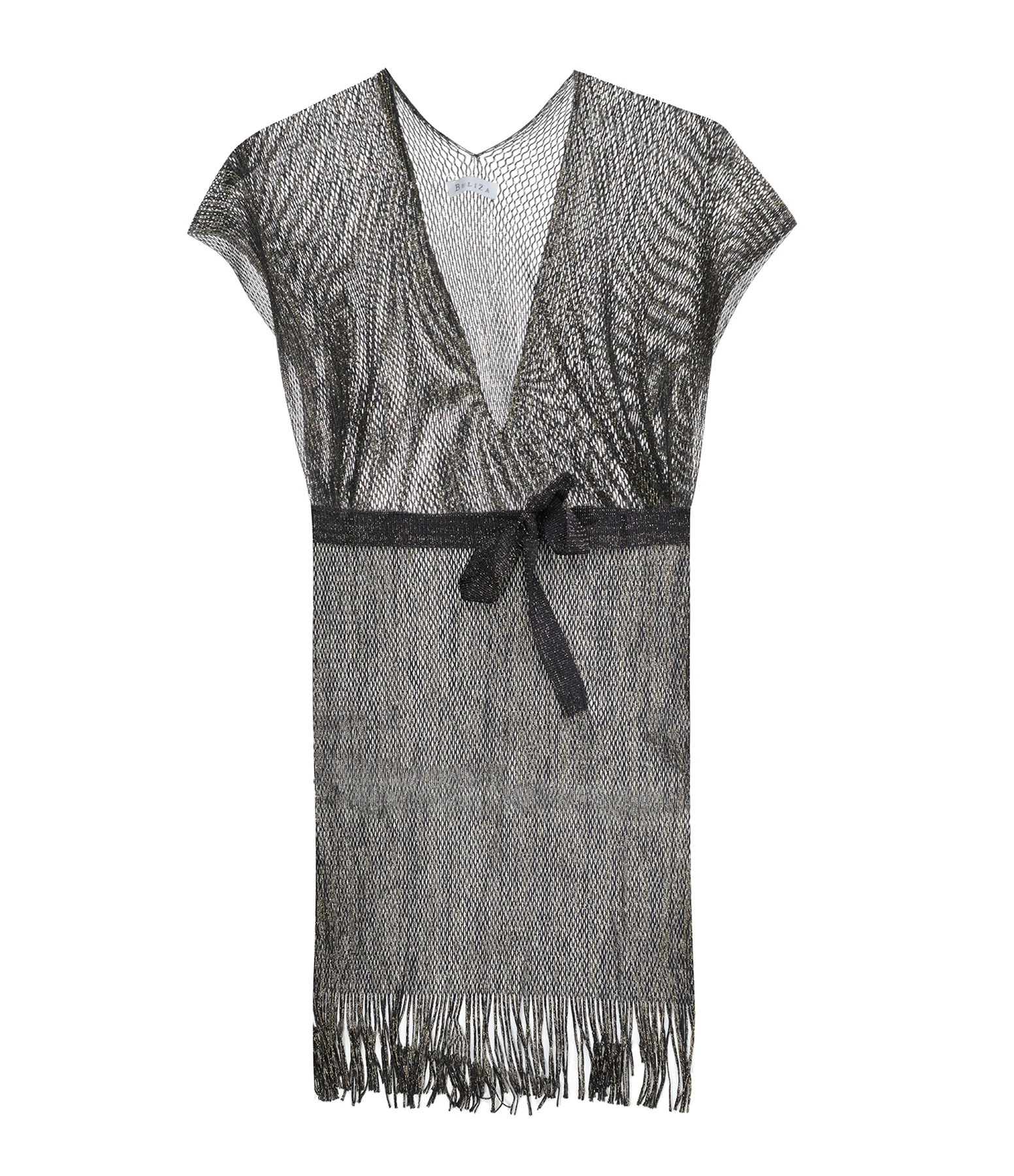 BELIZA Robe De Plage Maille Bleu Nuit Lurex 1 BELIZA Robe De Plage Maille Bleu Nuit Lurex