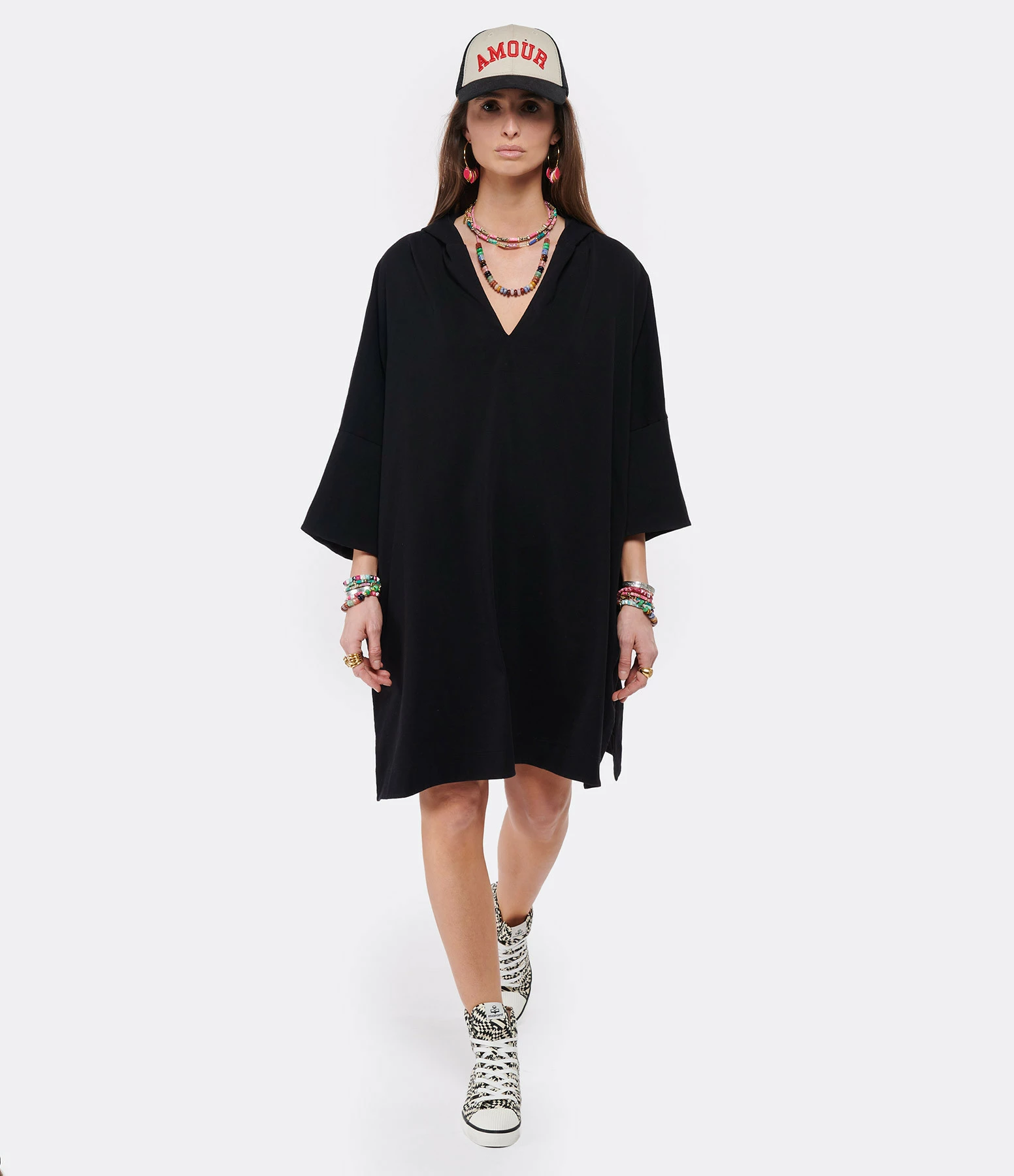 ROBERTO COLLINA Robe Coton Noir 3 ROBERTO COLLINA Robe Coton Noir - Image 3
